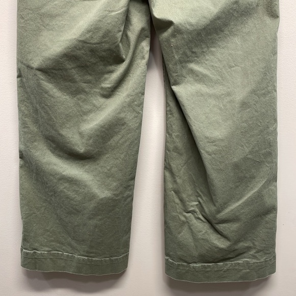 NWOT Loft High Rise Wide Leg Crop Chino Pant Green 4 - Picture 6 of 15